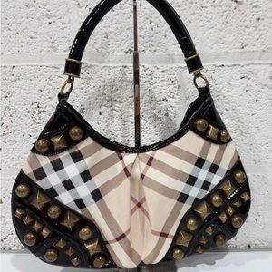 Brass Studded Burberry Bag
